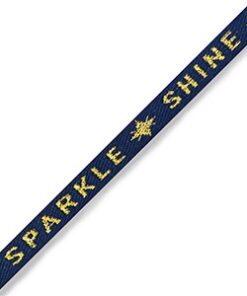 Lint armbandje donker blauw sparkle shine