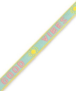 Lint armbandje good vibes pastel