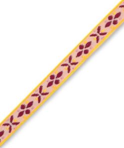 Lint armbandje flowers pink