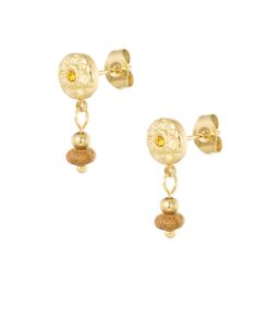 Oorbellen hangertjes - bruin