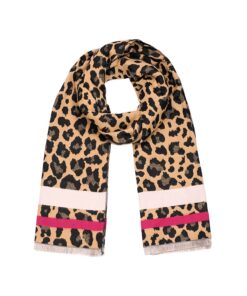 Sjaal panter roze