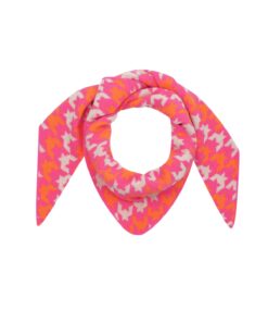 Sjaal zig zag roze oranje wit