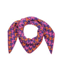 Sjaal zig zag roze oranje paars