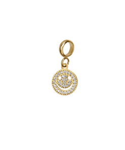 Ixxxi Charm Sparkle Smiley Gold