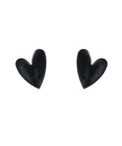 Day & Eve E55027-1 Heart Stud - black