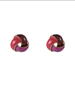 Day & Eve E55030-4 Knotted Stud - red