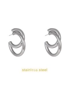 Day & Eve E56232-1 Double Hollow Hoop
