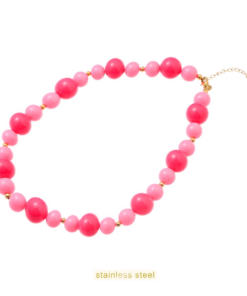 Day & Eve Balls Necklace – Pink