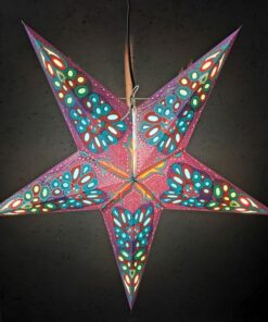 Papieren Ster 6 - India Met Glitter