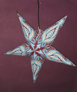 Papieren Ster 15 - Eenhoorn Turquoise - Afbeelding 2