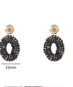 Beaded Ovale Drop