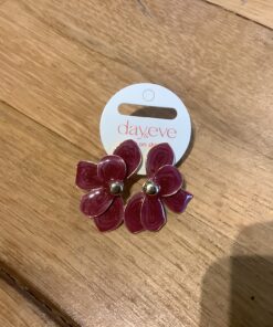 Halve Bloem Stud Rood