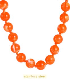 Day & Eve Big Stones Necklace - Orange