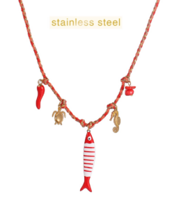 Day & Eve Red Fish Necklace
