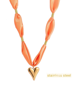Day & Eve Satin Necklace – Coral