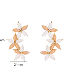 Day & Eve Flower Half Stud – White - Afbeelding 3