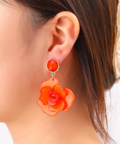 Day & Eve Flower Dangle - Bright Orange - Afbeelding 2