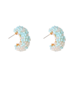 Day & Eve Beaded Small Hoop – Blue Sky