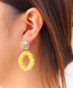 Day & Eve Flower Stud Drop – Honey Bee - Afbeelding 2