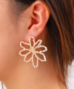 Day & Eve Big Flower Stud – Sky Blue - Afbeelding 2