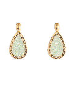 Day & Eve Hammered Beaded Drop – Mint
