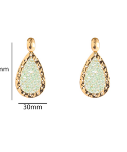 Day & Eve Hammered Beaded Drop – Mint - Afbeelding 3