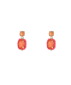 Day & Eve Spring Stone Studs – Coral Rose