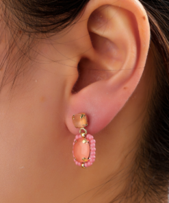 Day & Eve Spring Stone Studs – Coral Rose - Afbeelding 2