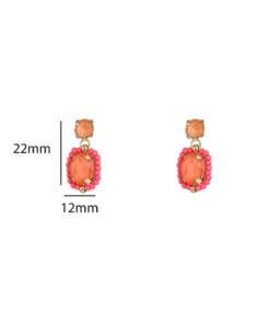 Day & Eve Spring Stone Studs – Coral Rose - Afbeelding 3