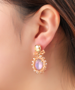 Day & Eve Long Stone Earring – Ginger - Afbeelding 2