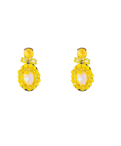 Day & Eve Long Stone Earring – Butter Yellow