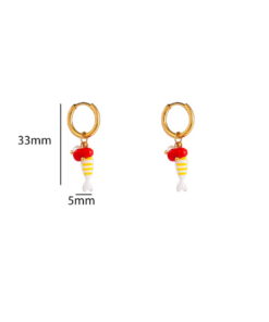 Day & Eve Small Fish Hoop – Yellow - Afbeelding 3