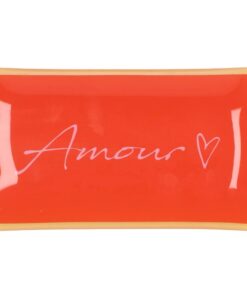 Plate Rectangle Amour 20x10x2cm
