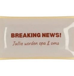 Plate Rectangle Breaking News 20x10x2cm